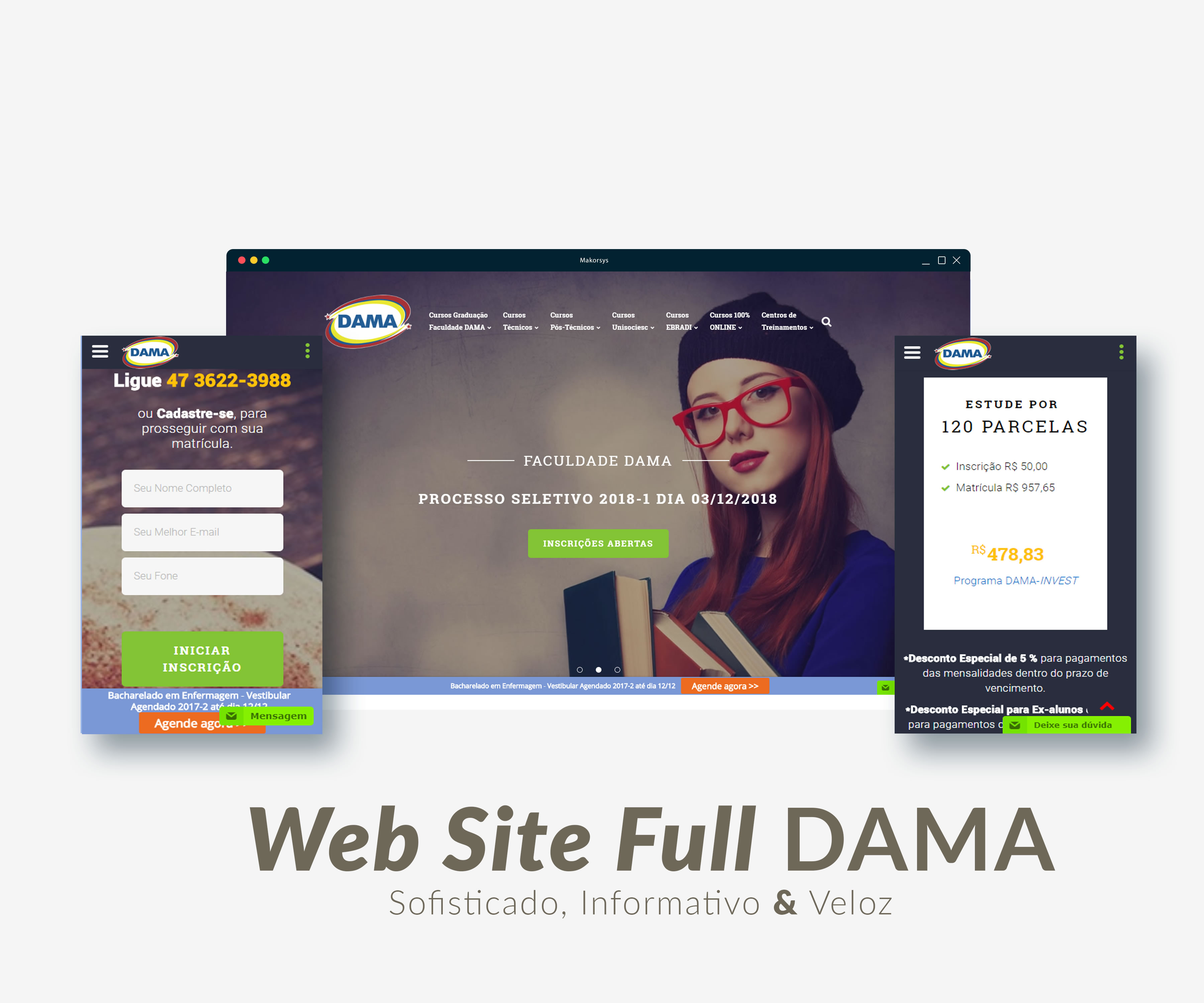 novo site da Faculdade DAMA